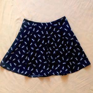 Patterned mini skirt